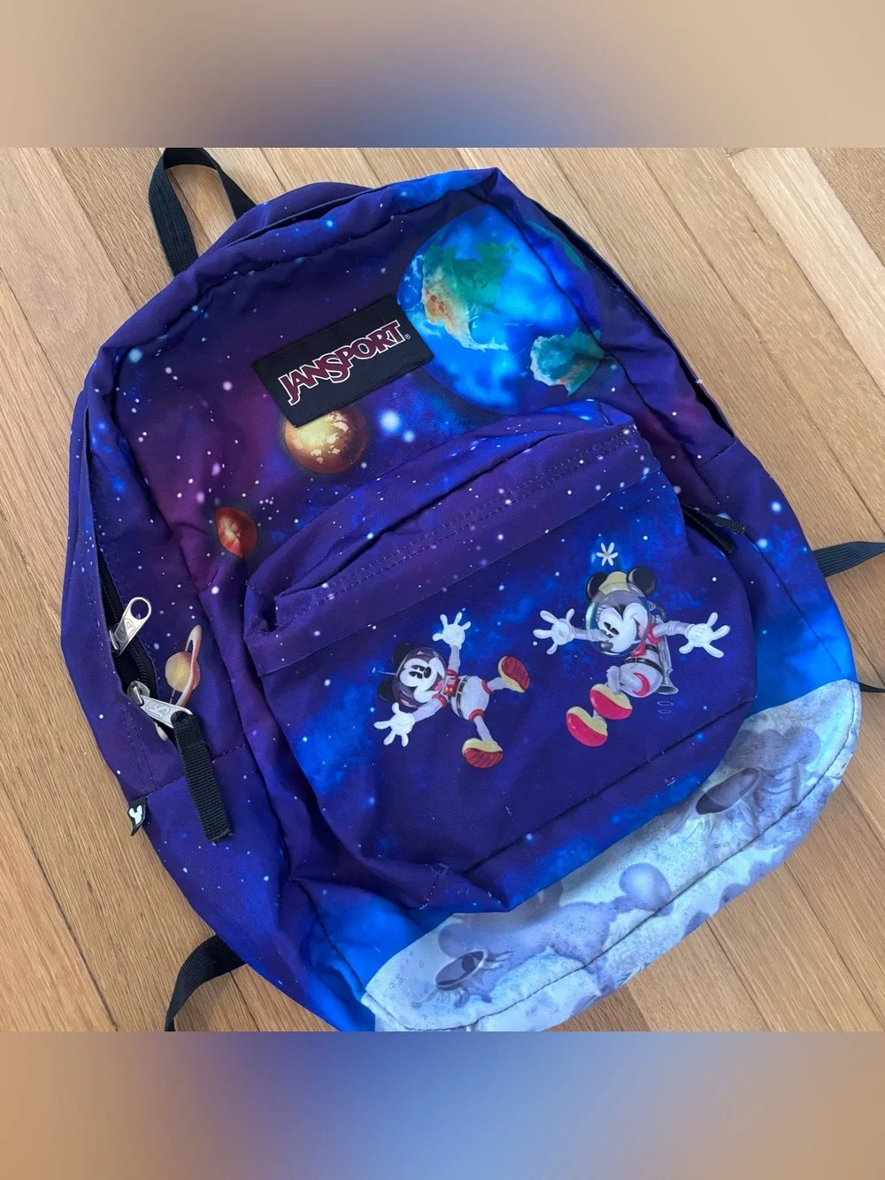 Disney JanSport High Stakes Mickey Mouse Space Walk Backpack Rare Collectible